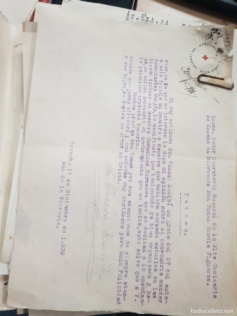 Militaria: Correspondencia militar tomas garcia figueras con estado mayor mandos y religiosas etc