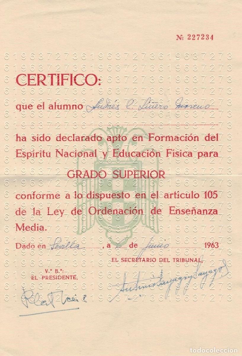 Militaria: SEVILLA FALANGE FORMACION ESPIRITU NACIONAL 1963 JEREZ B43