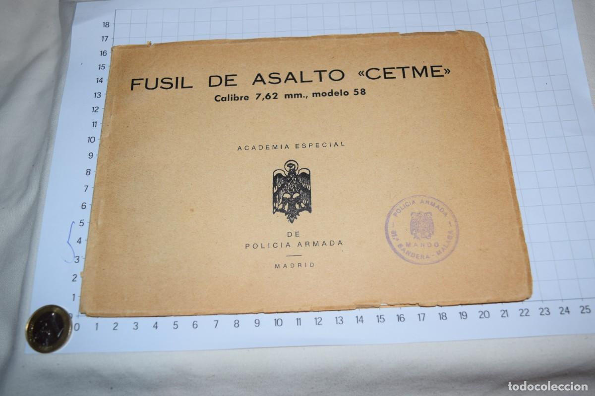 Militaria: Folleto instrucciones y uso, a&ntilde;os 60 - Fusil de asalto CETME / Academia Especial de POLIC&Iacute;A ARMADA
