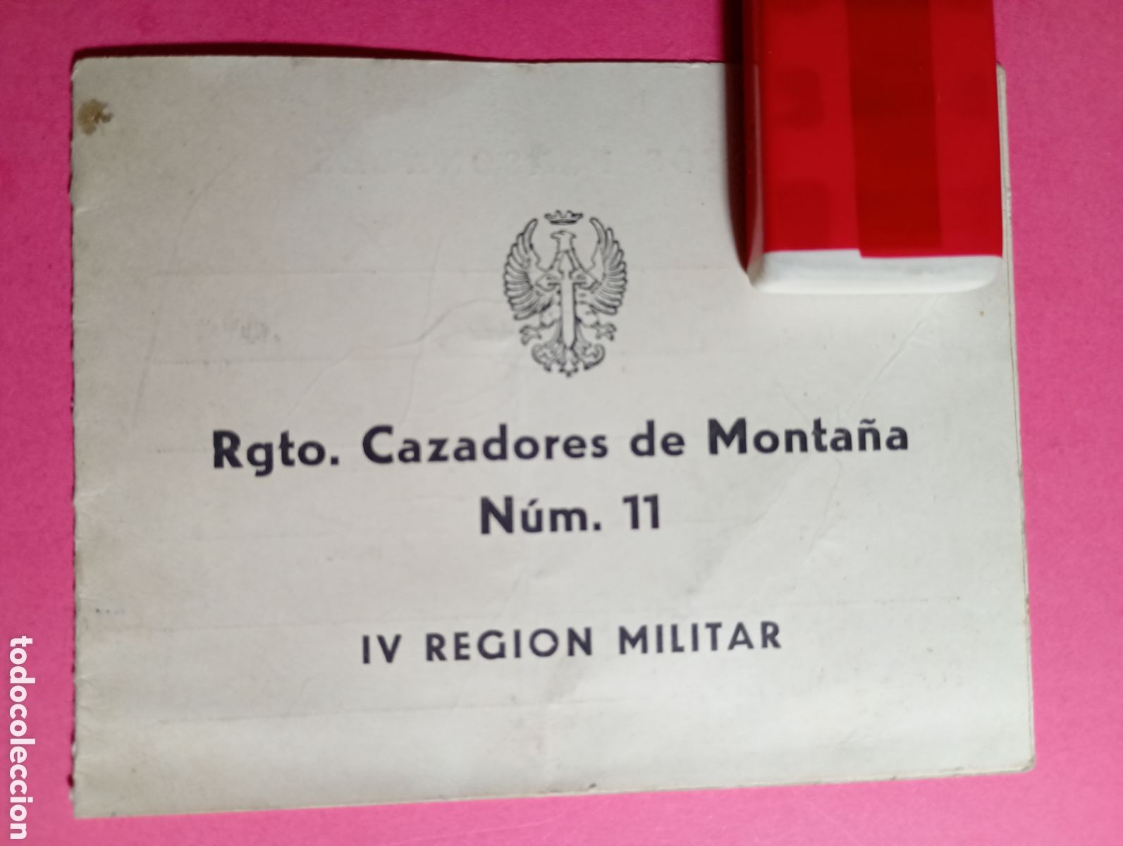 Militaria: FIGUERES REGIMIENTO CAZADORES DE MONTA&Ntilde;A N&ordm; 11 IV REGI&Oacute;N MILITAR CARNET IDENTIDAD ANTONIO...........