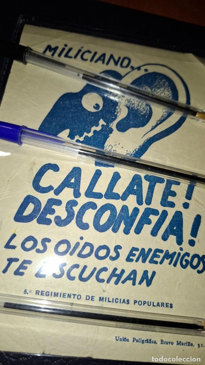 Militaria: Octavilla. Miliciano... callate! desconfia! 5&deg; regimiento de milicias populares.