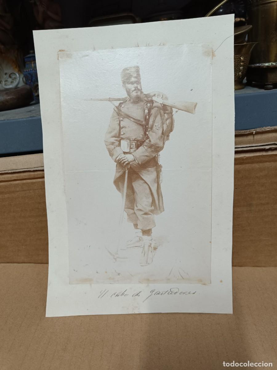 Militaria: ANTIGUA LAMINA, MILITAR, EL CABO DE GASTADORES, SIGLO XIX -P25