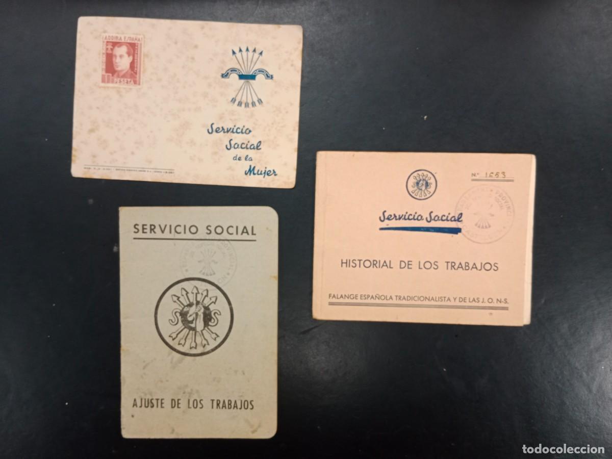 Militaria: DOCUMENTOS 1940 SECCION FEMENINA - FALANGE ESPA&Ntilde;OLA FEY Y JONS BURRIANA CASTELLON - MUJER CUMPLIDORA