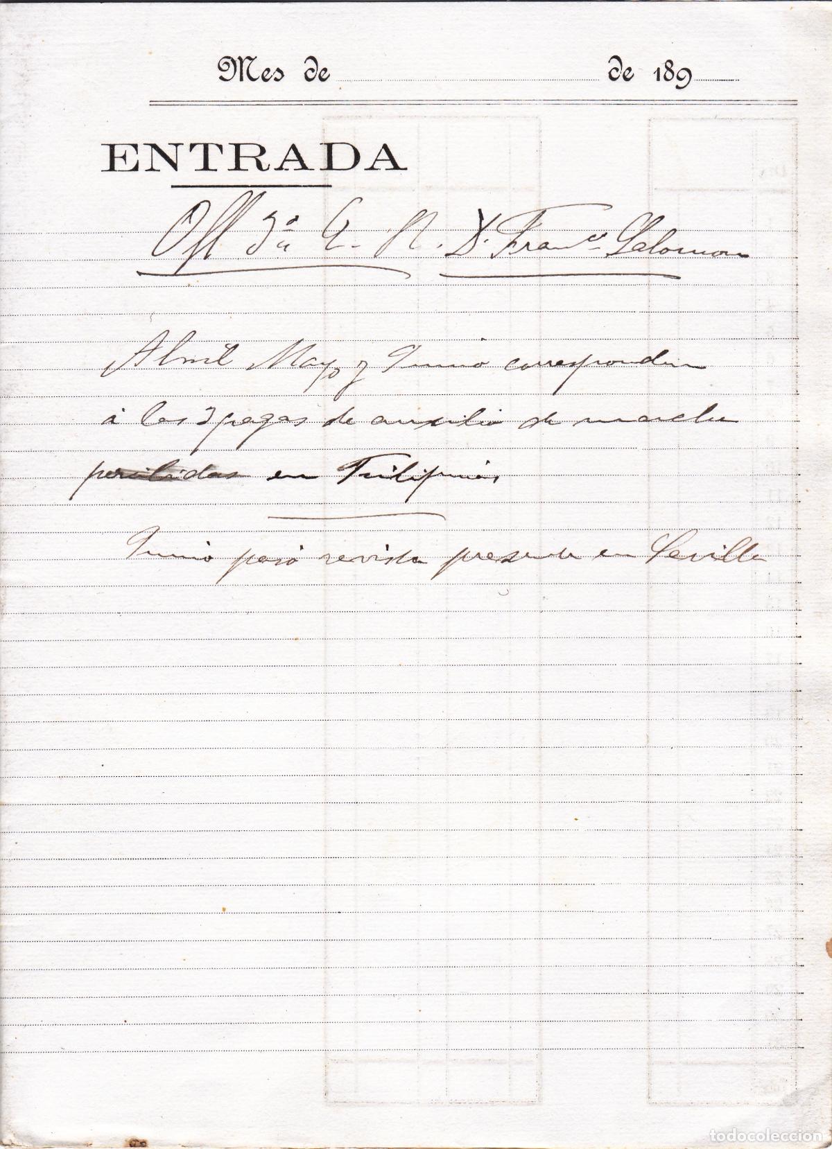 Militaria: informes sobre pagas de auxilio de marcha para la peninsula procedente de filipinas a&ntilde;o 1899