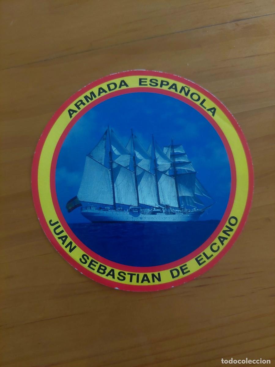 Militaria: PEGATINA JUAN SEBASTIAN DE ELCANO - ARMADA ESPA&Ntilde;OLA