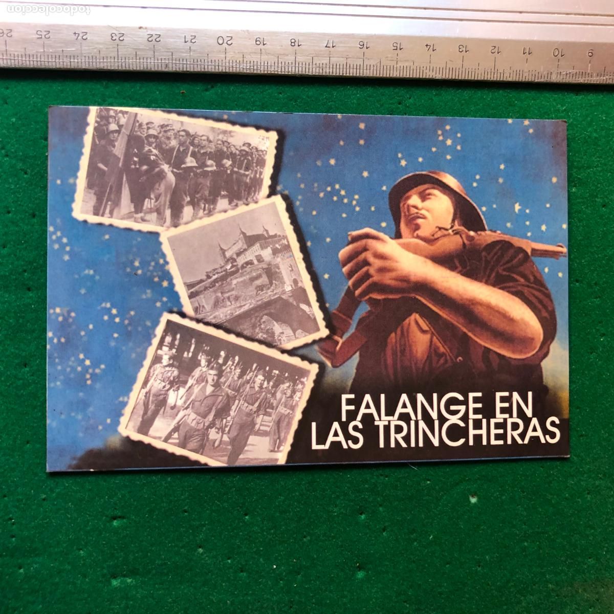 Militaria: POSTAL PRESENTACI&acute;ON DOCUMENTAL FALANGE EN LAS TRINCHERAS
