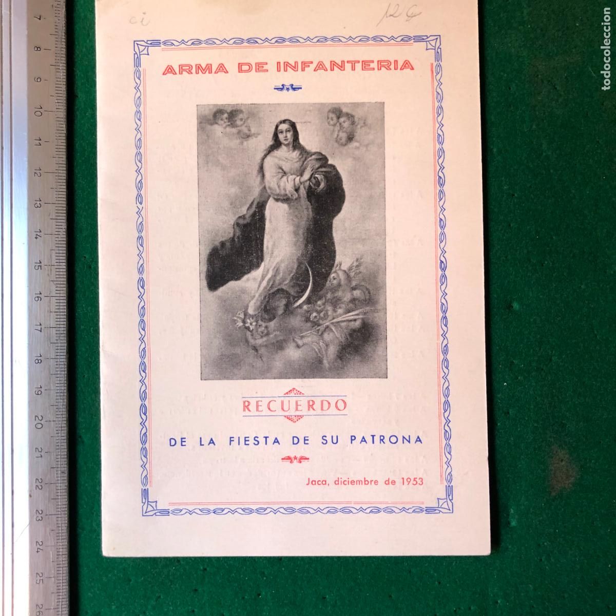 Militaria: ARMA DE INFANTER&Iacute;A RECUERDO DE LA FIESTA DE SU PATRONA 1953