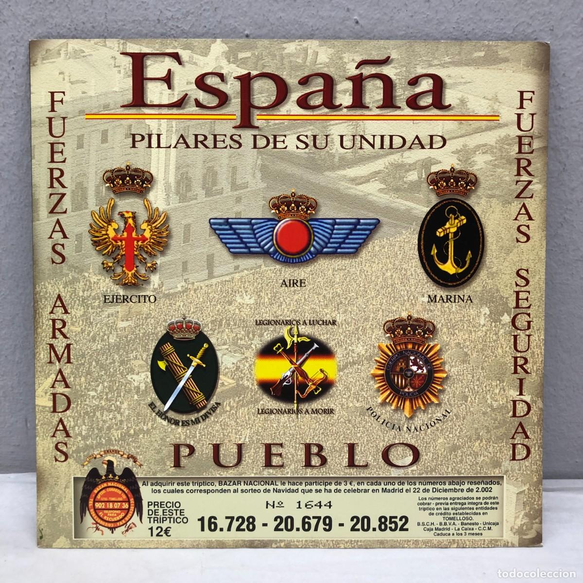 Militaria: PARTICIPACI&Oacute;N DE LOTER&Iacute;A - BAZAR NACIONAL - FRANQUISTA FRANCISCO FRANCO - CA&Iacute;DOS POR DIOS / 1178