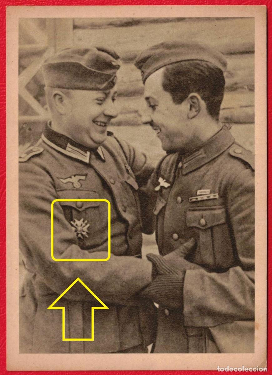 Militaria: Divisi&oacute;n Azul. Fotopostal original de &eacute;poca. Spanienkreuz. Frente de Rusia
