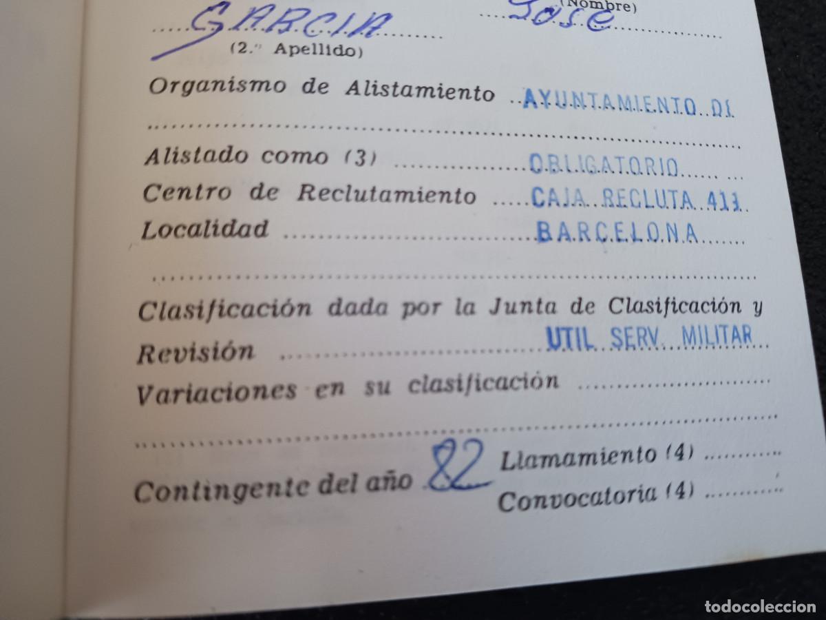 Militaria: cartilla militar 1982 - Foto 2