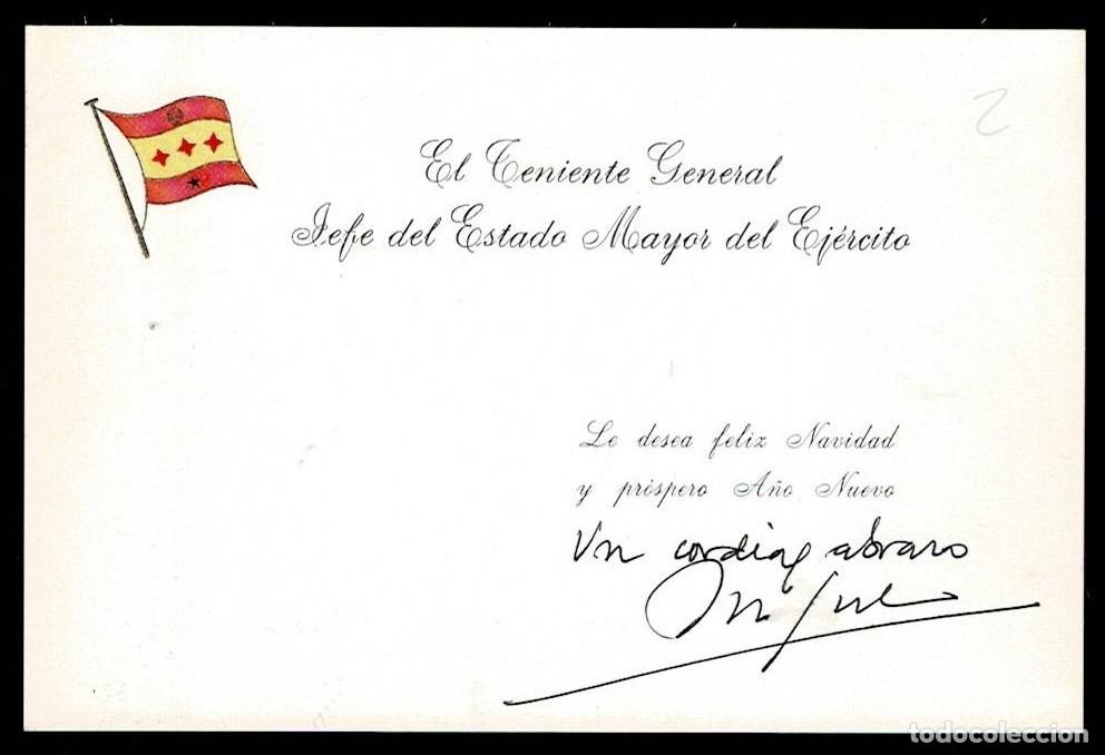 Militaria: C3-3-2 Felicitacion del TENIENTE GENERAL JEFE DEL ESTADO MAYOR DE EJERCITO
