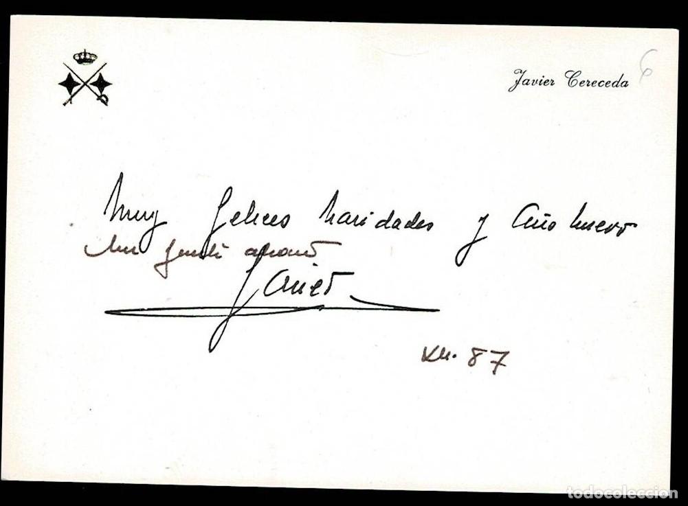 Militaria: C3-3-6 Felicitacion de D. JAVIER CERECEDA - GENERAL DE BRIGADA