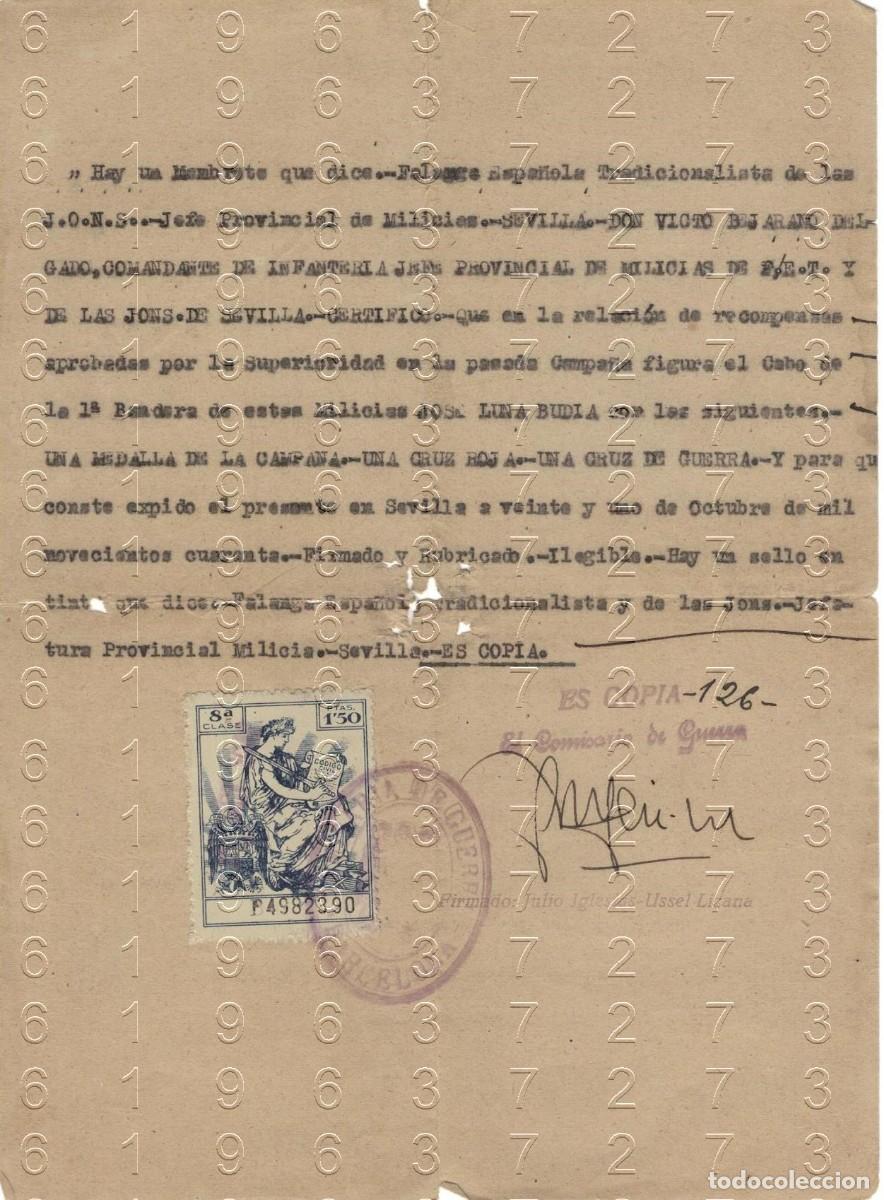 Militaria: CRUZ DE GUERRA CRUZ ROJA MEDALLA DE CAMPA&Ntilde;A JULIO IGLESIAS USSEL LIZANA 1940 B47