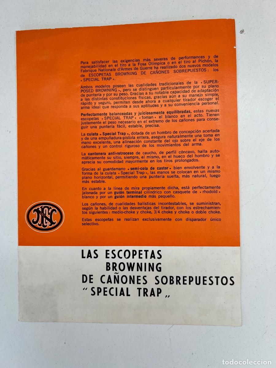 Militaria: CATALOGO ORIGINAL ESCOPETAS BROWNING SPECIAL TRAP