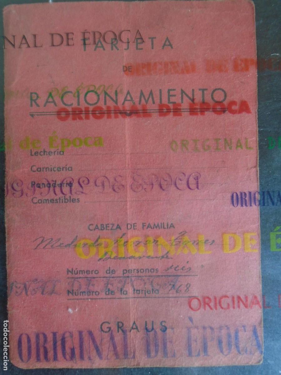 Militaria: (GC-260601)TARJETA DE RACIONAMIENTO DE GRAUS (HUESCA) - GUERRA CIVIL