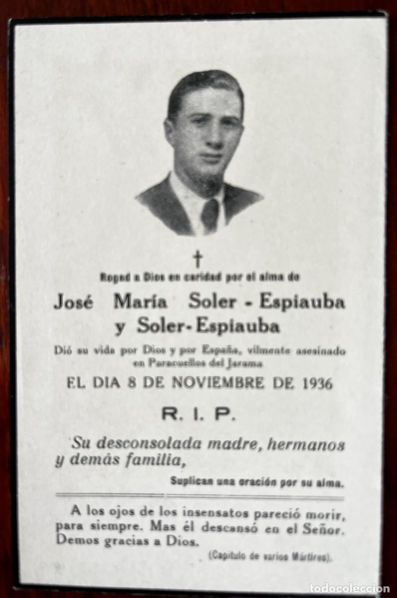 Military Antiques: Recordatorio de asesinado en Paracuellos del Jarama, 8 de noviembre de 1936