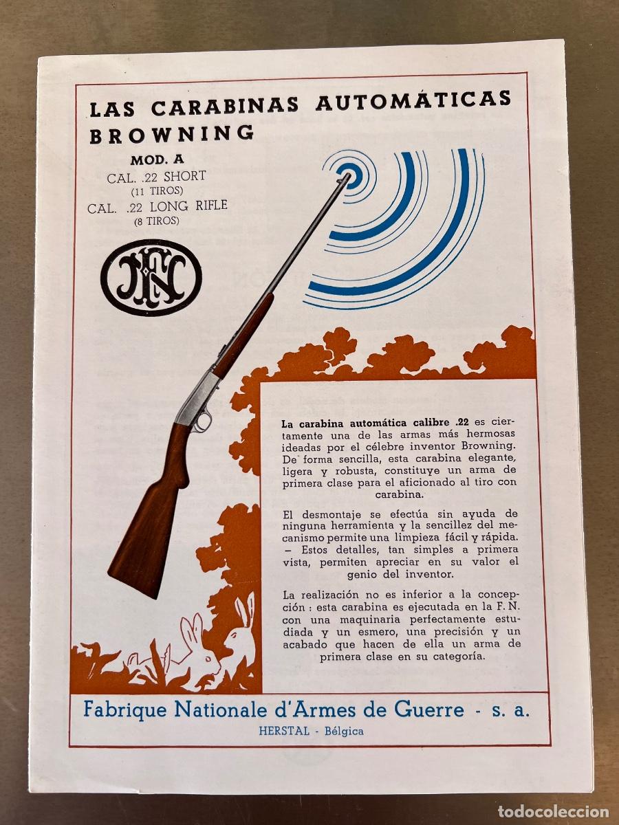 Militaria: CATALOGO BROWNING CARABINAS AUTOMATICAS MODELO