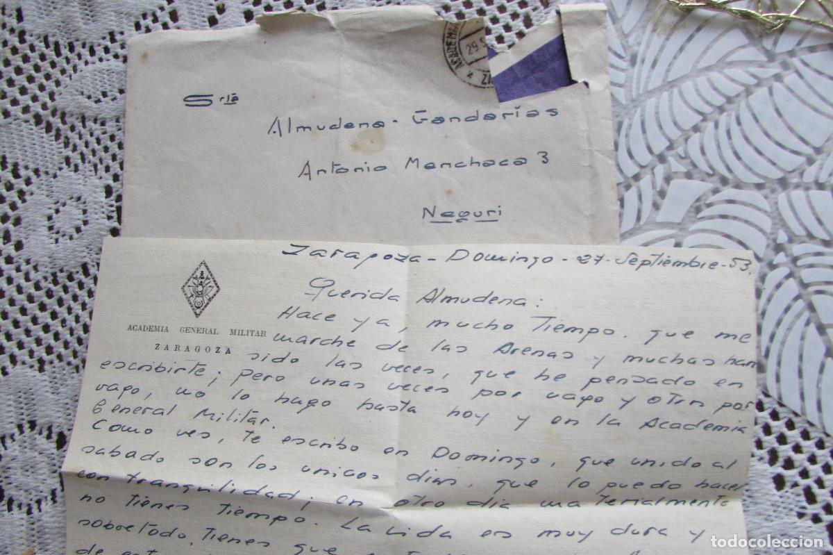 Militaria: CARTA ESCRITA - ACADEMIA GENERAL MILITAR ZARAGOZA