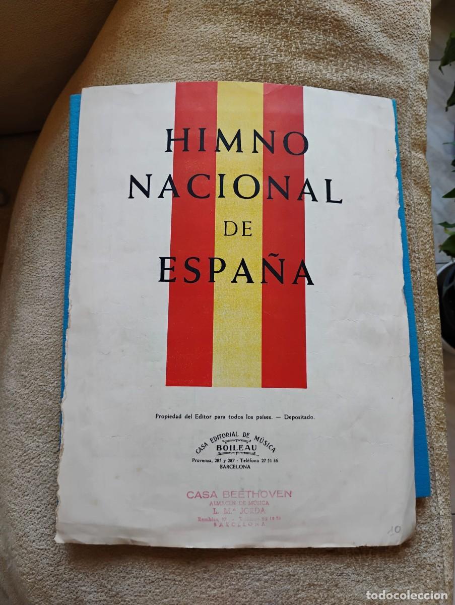 Militaria: ANTIGUA PARTITURA HIMNO NACIONAL DE ESPA&Ntilde;A