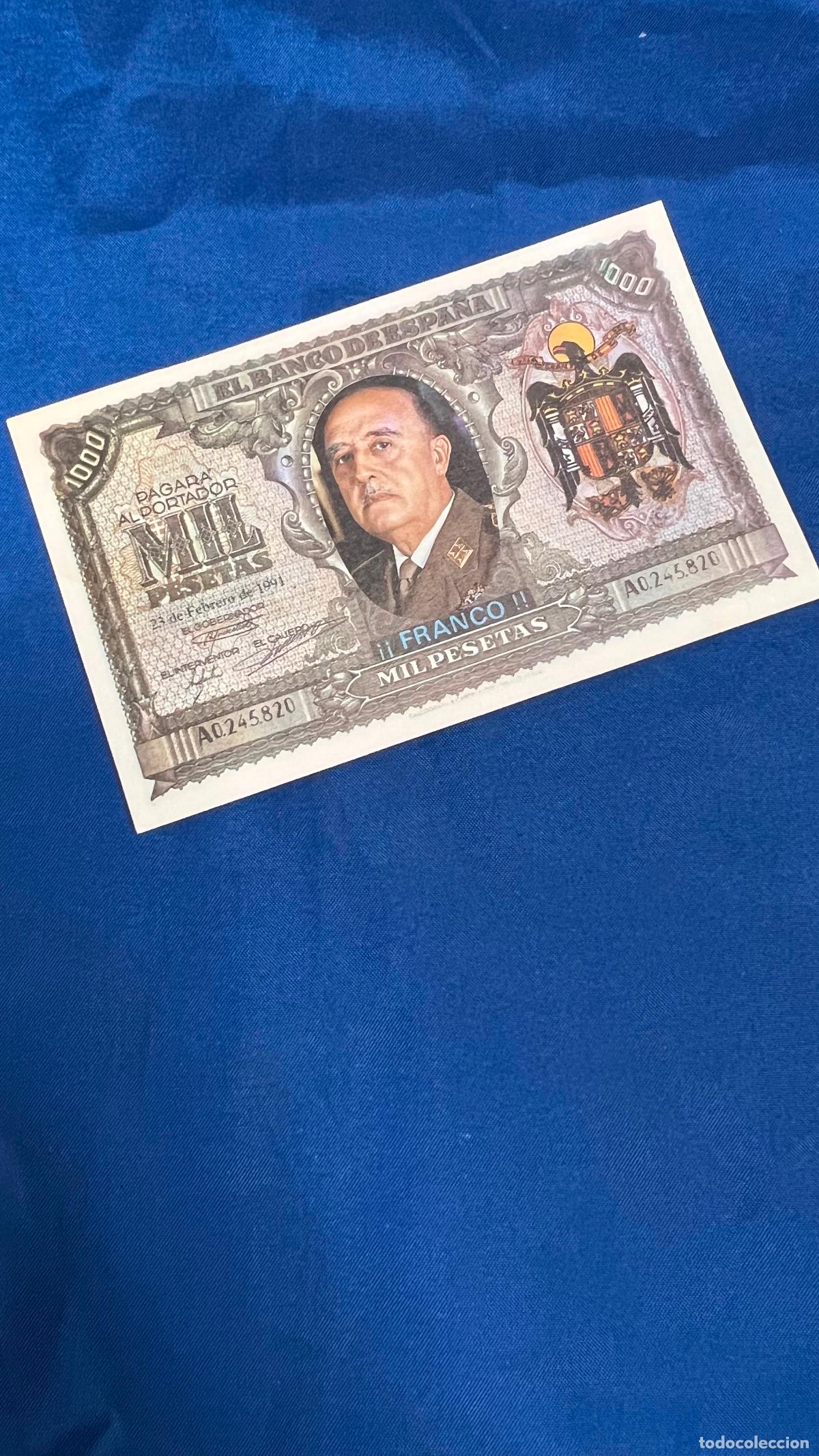 Militaria: billete propaganda politica franquista 1000 pesetas franco - billete de fantasia