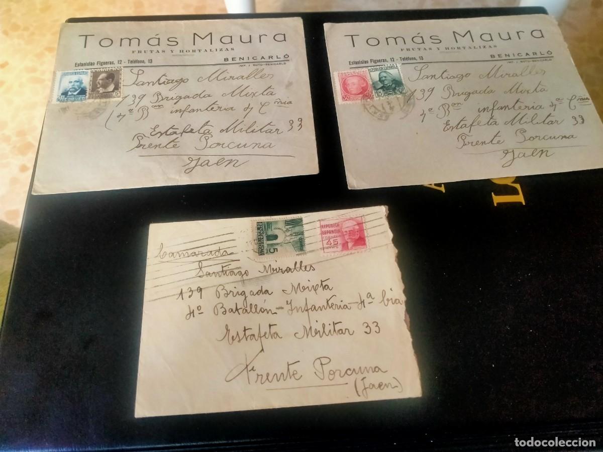 Militaria: militar cartas republicanas -frente de porcuna jaen