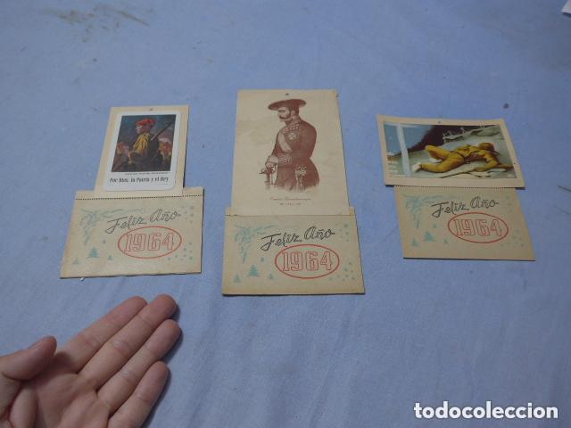 Militaria: Lote 3 antiguos calendario carlista de 1964, originales y a estrenar de epoca.