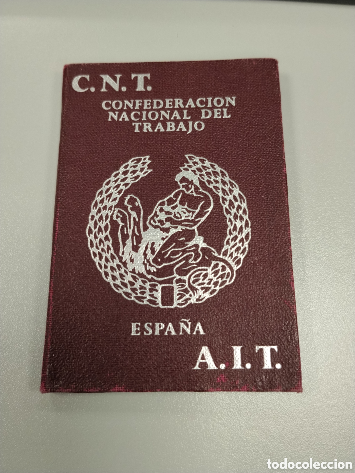 Militaria: Carnet pol&iacute;tico transici&oacute;n CNT FAI.confederacion nacional del trabajo.sindicato.anarquista.libertari