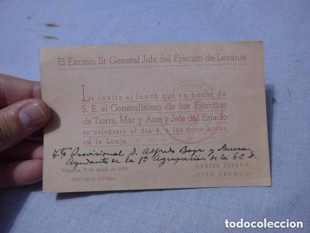 Militaria: Antiguo documento del ejercito del norte, sello de estado mayor, Urgel, 1939.