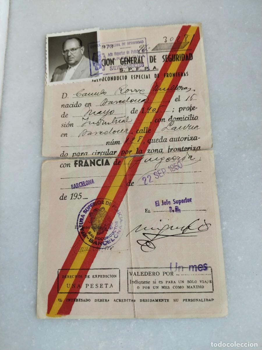 Militaria: SALVOCONDUCTO A&Ntilde;O 1950