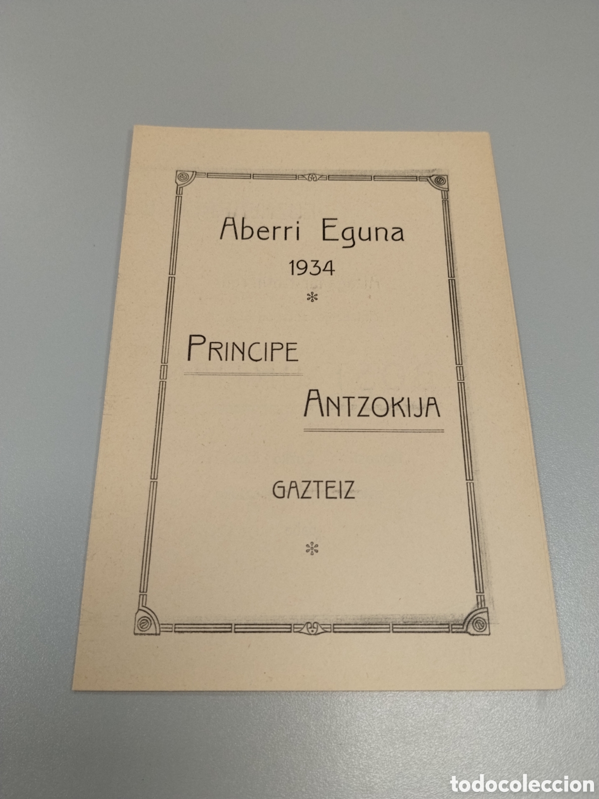 Militaria: Programa aberri eguna 1934. Vitoria Gasteiz.epoca republicana.pnv.sabino arana.nacionalista.euzkadi