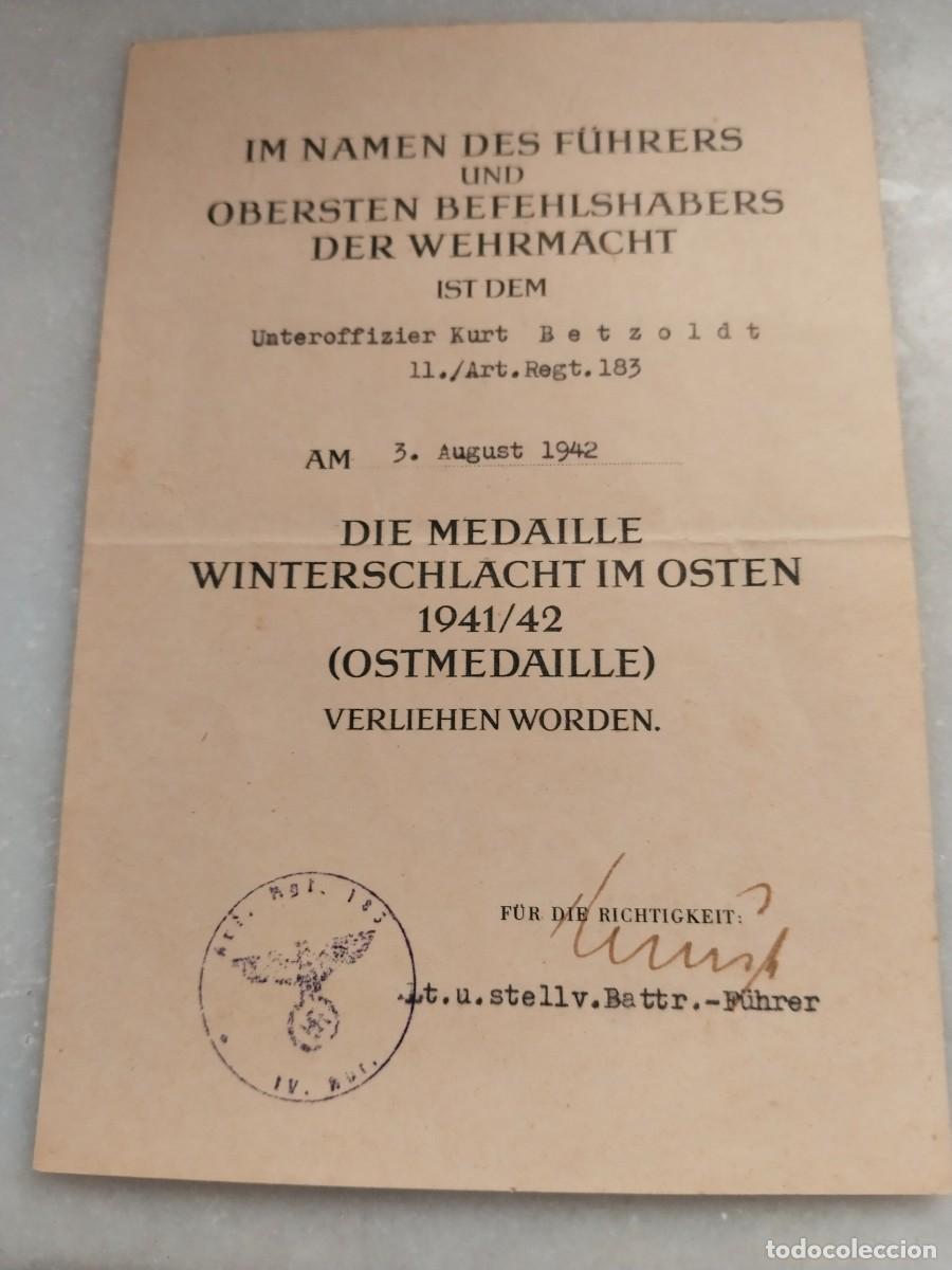 Militaria: CONCESI&Oacute;N OSTMEDAILLE 1941/42 CARNE CONGELADA