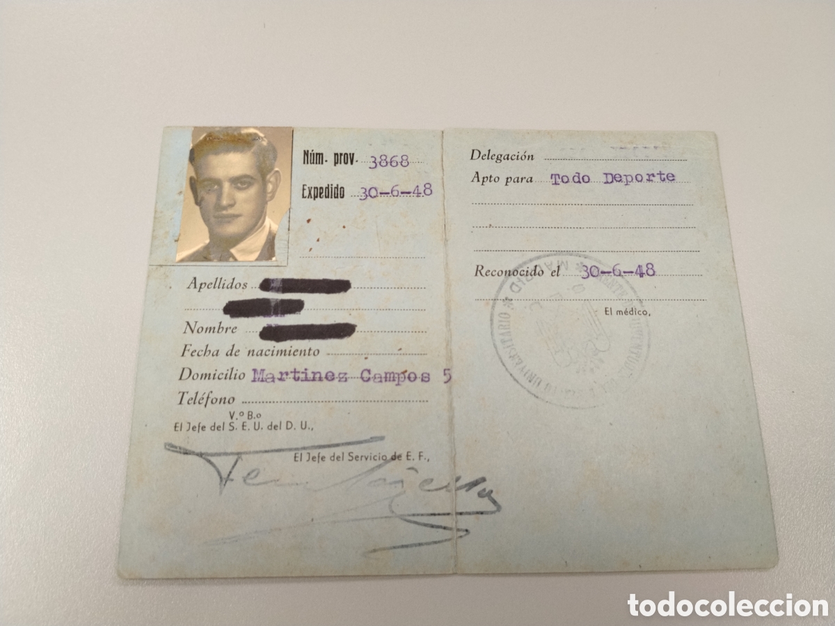 Militaria: Carnet Falange post guerra civil frente de juventudes 1948.falangista.SEU.requete.sindicato espa&ntilde;ol