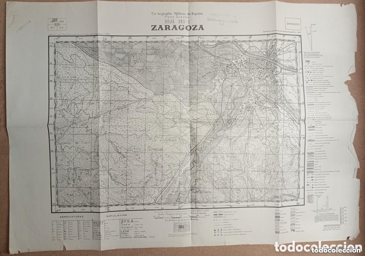 Militaria: CARTOGRAF&Iacute;A MILITAR DE ESPA&Ntilde;A. PLANO DIRECTOR. HOJA 383-I ZARAGOZA. CARTOGRAF&Iacute;A DE DIFUSI&Oacute;N LIMITADA