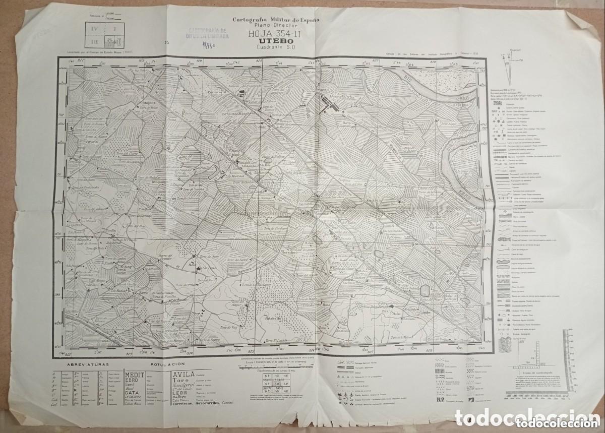 Militaria: CARTOGRAF&Iacute;A MILITAR DE ESPA&Ntilde;A. PLANO DIRECTOR. HOJA 354-II. UTEBO. CUADRANTE S.O. A&Ntilde;O 1936