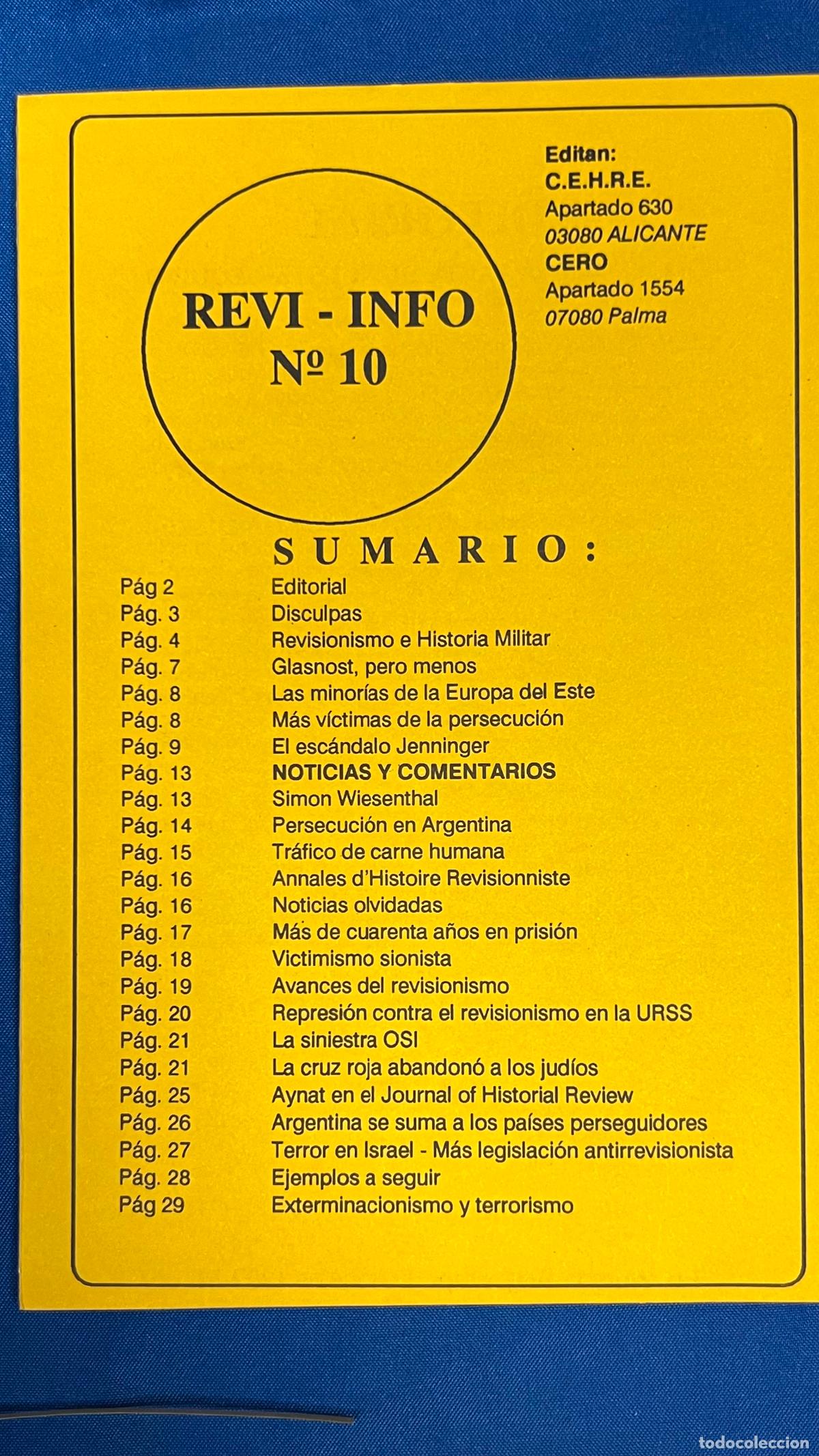 Militaria: FOLLETO REVI INFO NUMERO 10 REVISTA MILITAR