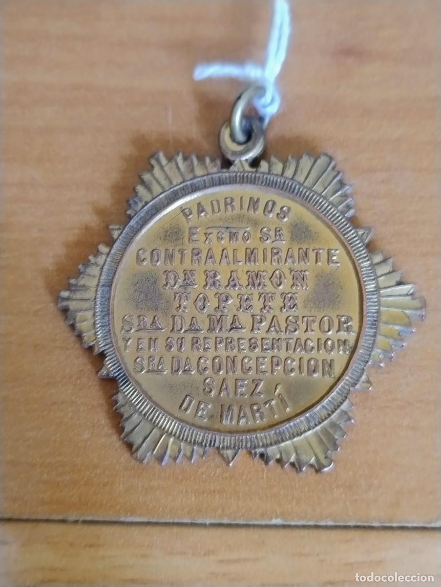 Militaria: CURIOSA MEDALLA DE RECUERDO DE BAUTISMO 1882 SIENDO EL PADRINO CONTRAALMIRANTE RAMON TOPETE