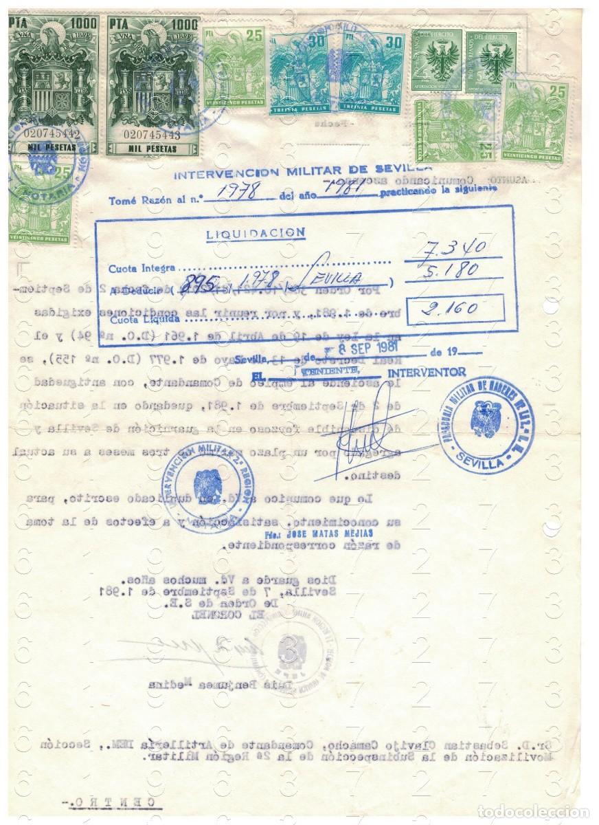 Militaria: CORONEL LUIS BENJUMEA MEDINA 1981 CARTA 1 HOJA M44