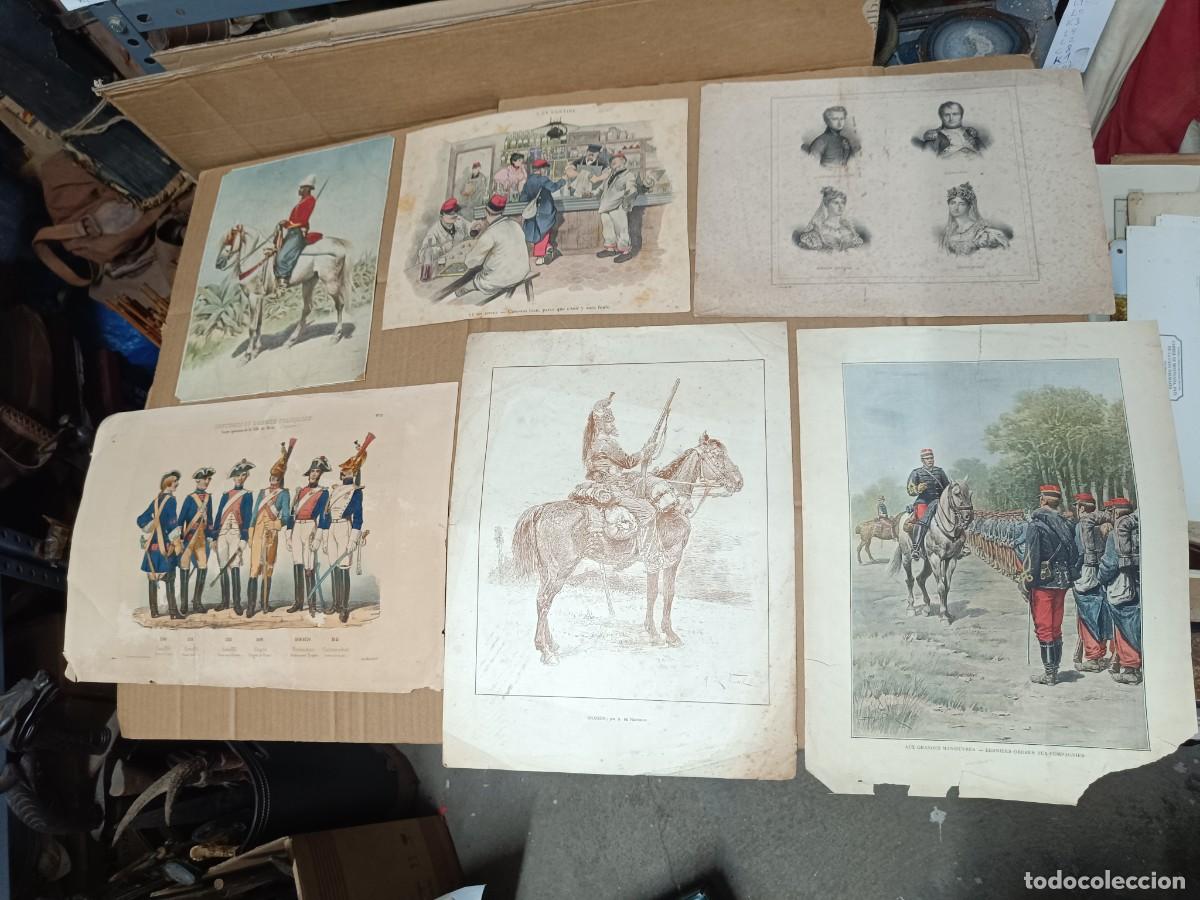 Militaria: LOTE DE 6 ANTIGUAS LAMINAS, UNIFORMES MILITARES FRANCESES, FRANCIA FRANCE NAPOLEON -M3