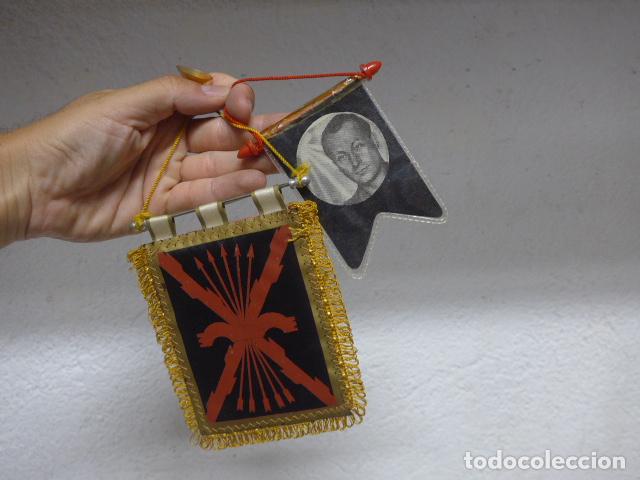Militaria: Lote de 2 antiguo banderin de Falange originales de a&ntilde;os 70, Jose Antonio Primo Rivera, Transicion