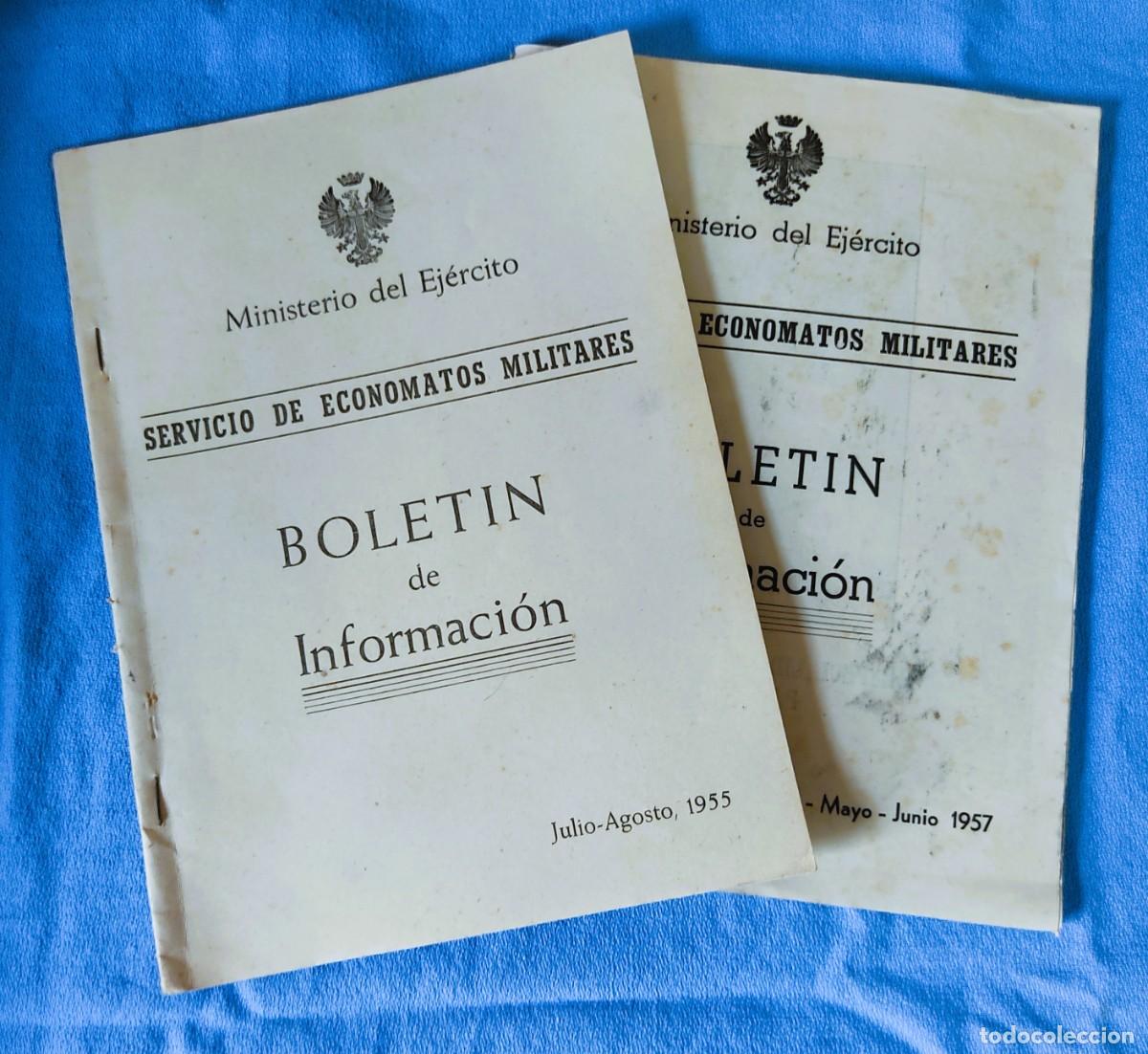 Militaria: SERVICIO DE ECONOMATOS MILITARES MINISTERIO DEL EJERCITO A&Ntilde;OS 1955 Y 1957