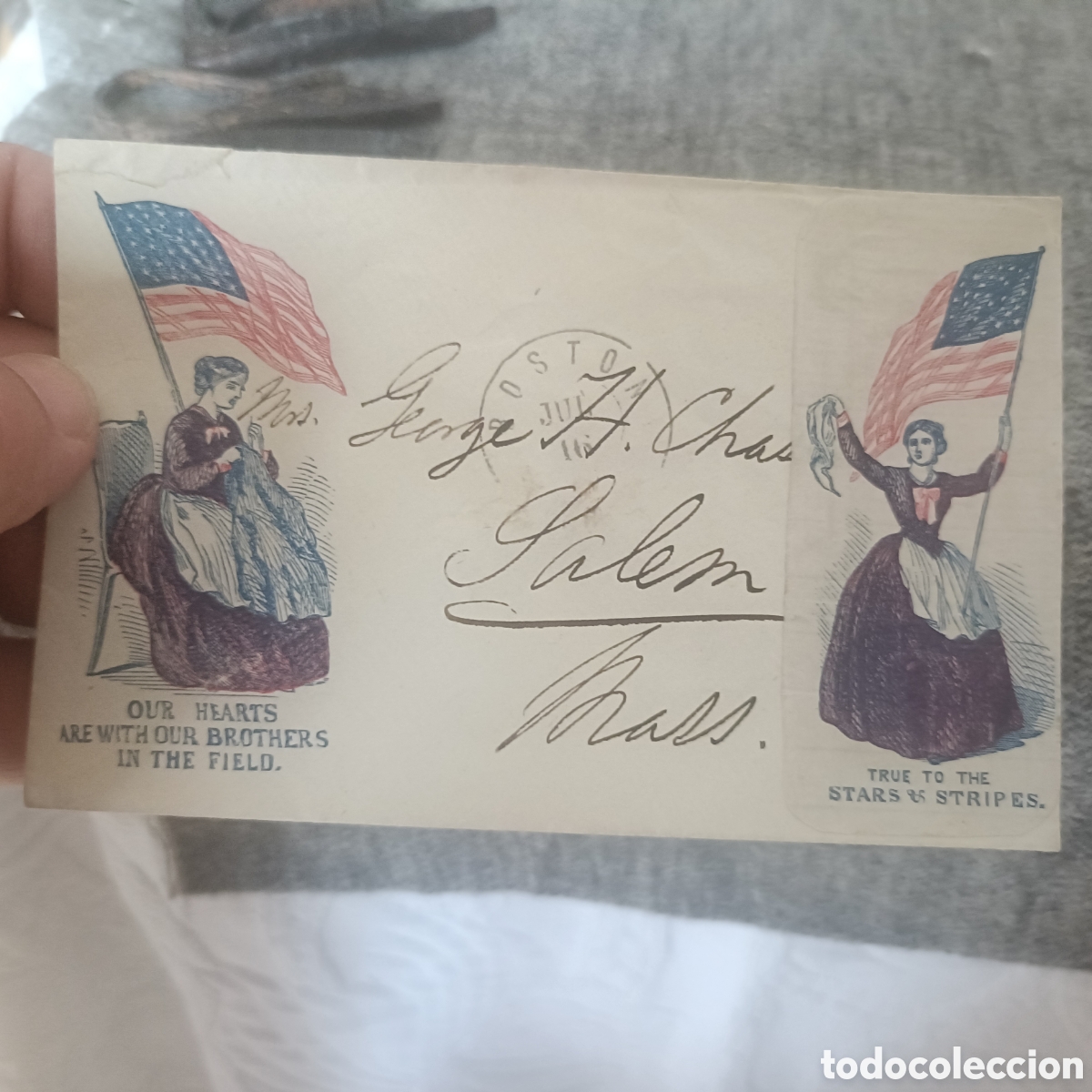 Militaria: Antiguo sobre de correspondencia de la guerra de Cuba