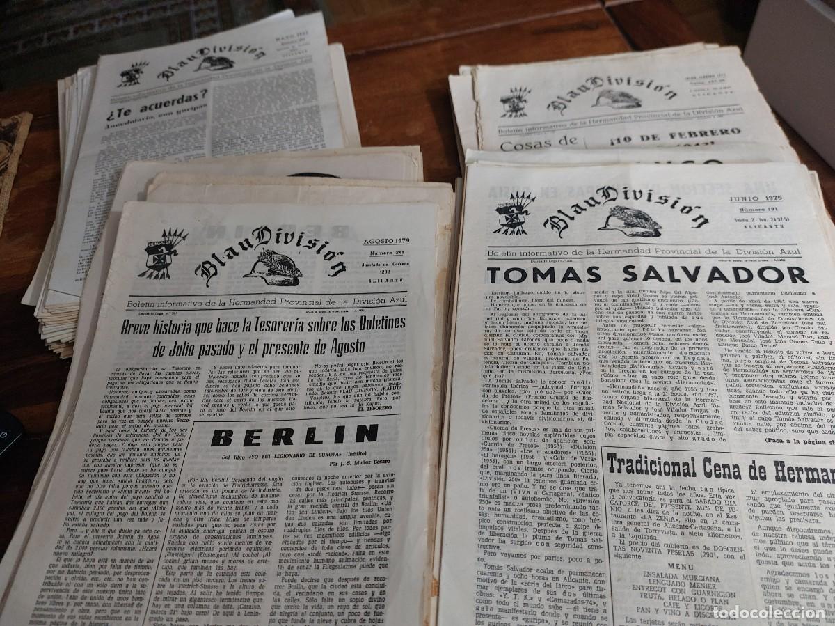 Militaria: Division azul lote 100 boletines hermandad 1970 1983