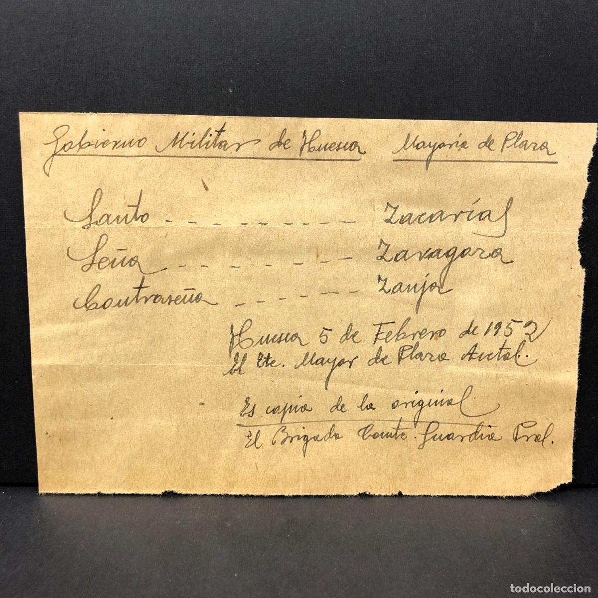 Militaria: GOBIERNO MILITAR DE HUESCA REGIMIENTO ARTILLERIA DE MONTA&Ntilde;A NUM. 29 HUESCA - DOCUMENTO MILITAR / 509