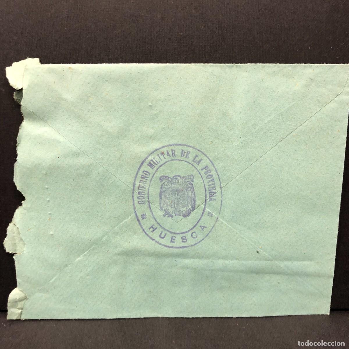 Militaria: SOBRE DEL OFICIAL REGIMIENTO ARTILLERIA DE MONTA&Ntilde;A NUM. 29 - GOBIERNO MILITAR PROVINCIA HUESCA / 542