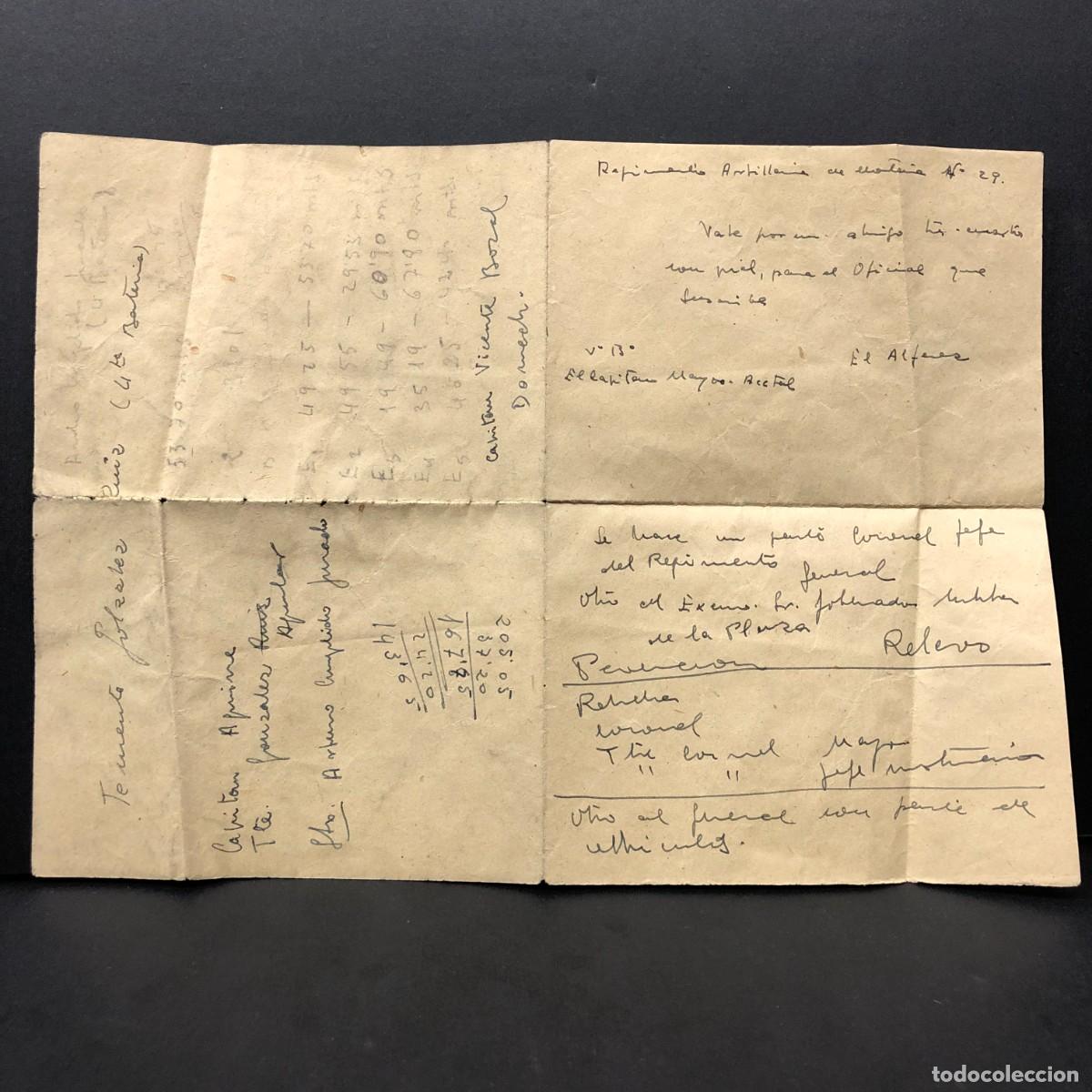 Militaria: DOCUMENTACI&Oacute;N DEL REGIMIENTO ARTILLERIA DE MONTA&Ntilde;A NUM. 29 - HUESCA / 549