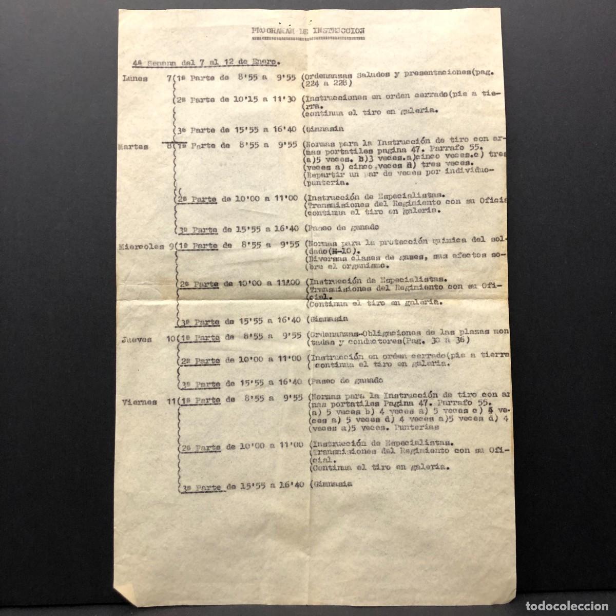 Militaria: REGIMIENTO ARTILLERIA DE MONTA&Ntilde;A NUM. 29 - HUESCA - PROGRAMA DE INSTRUCCI&Oacute;N / 608