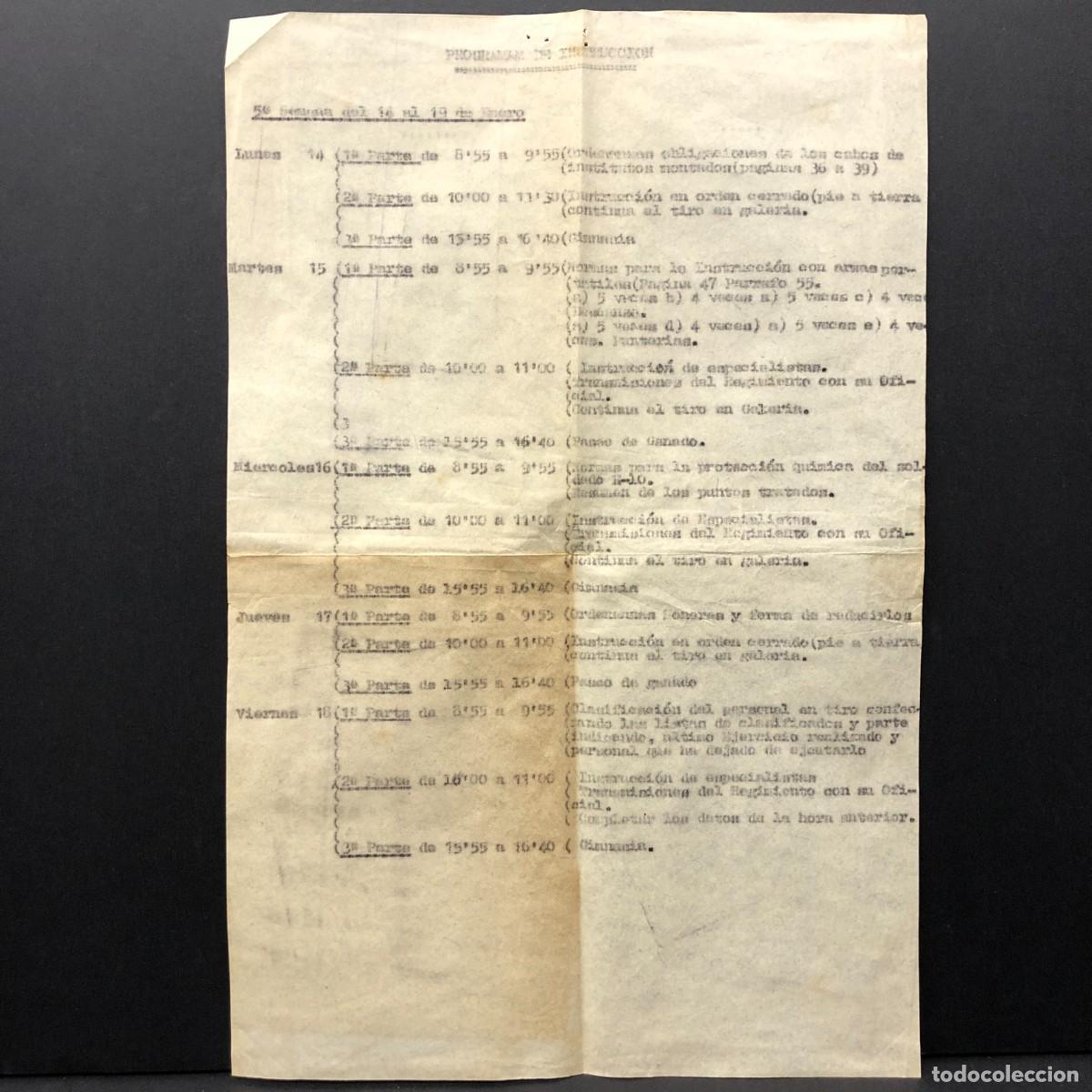 Militaria: REGIMIENTO ARTILLERIA DE MONTA&Ntilde;A NUM. 29 - HUESCA - PROGRAMA DE INSTRUCCI&Oacute;N / 609