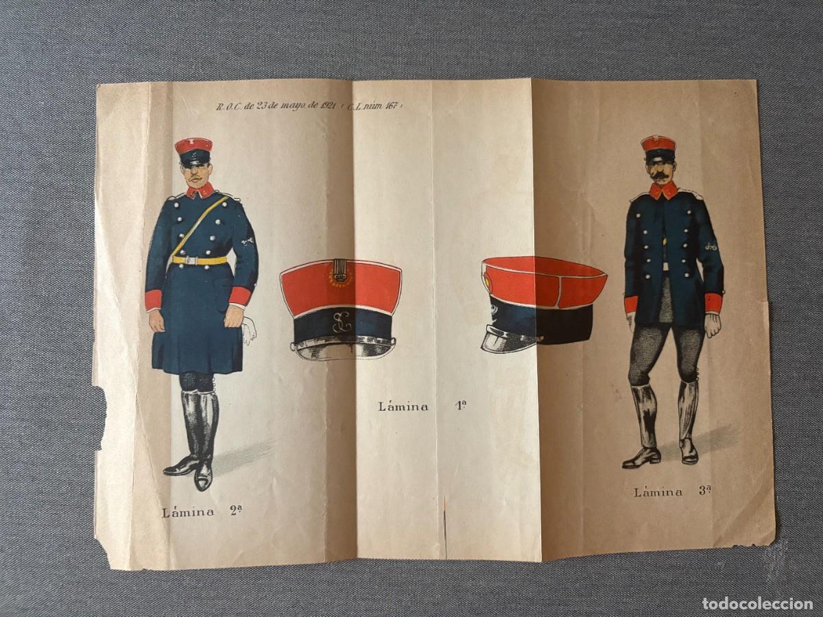 Militaria: LAMINA UNIFORMIDAD SECCION CICLISTA. R.O.C. 23 MAYO 1921 (C.L. 167)