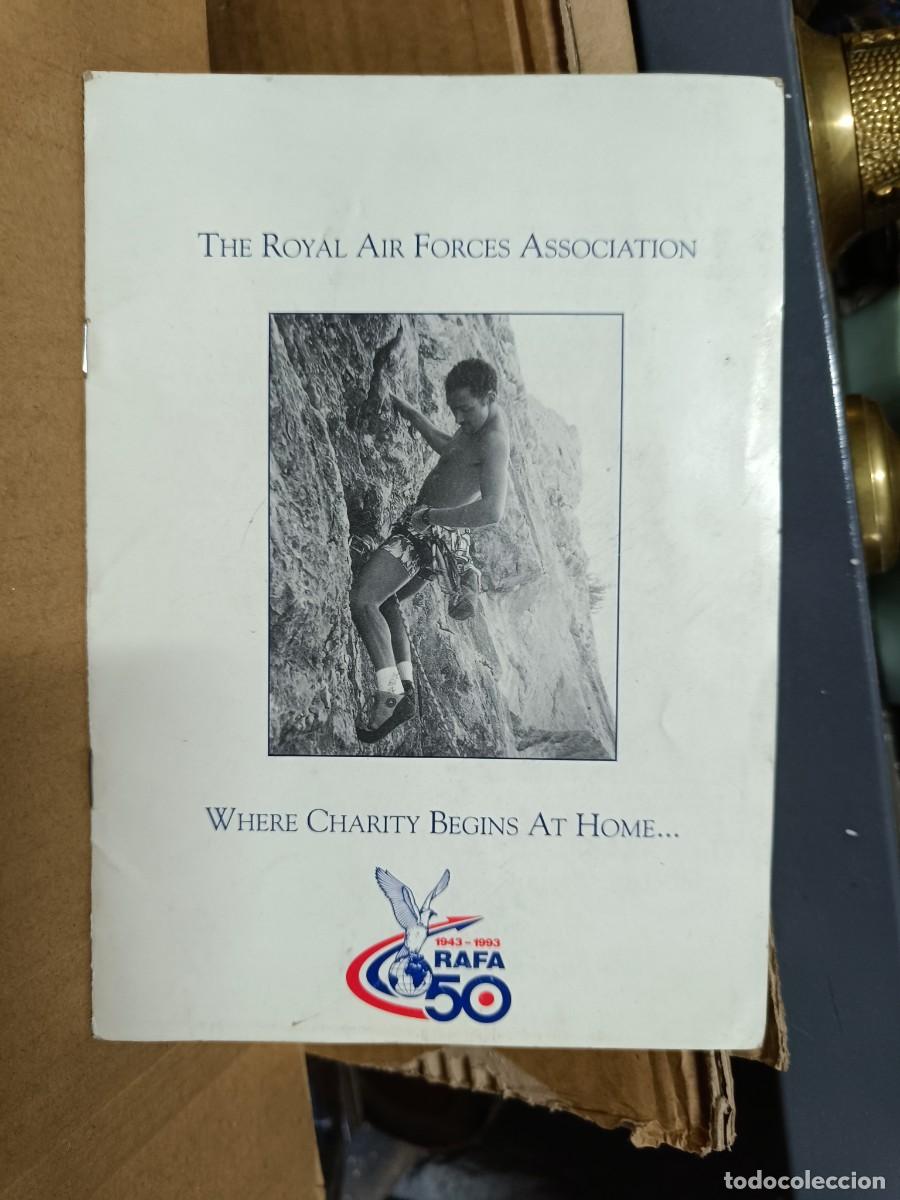 Military Antiques: ANTIGUO FOLLETO DE LA RAFA, ROYAL AIR FORCES ASSOCIATION 50 ANIVERSARIO, 1993. RAF BRITISH AVION P25
