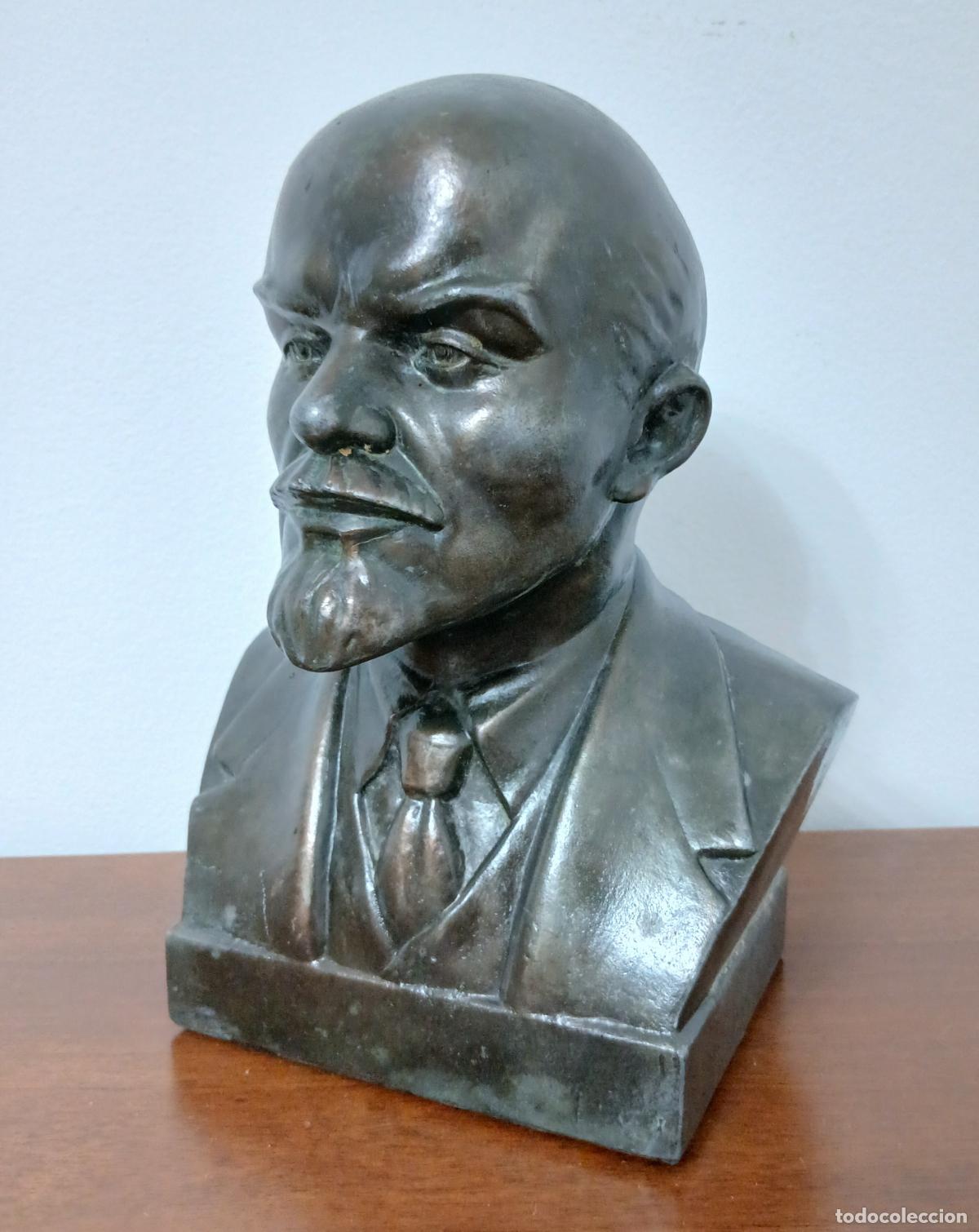 Militaria: Busto de Lenin.Silumina